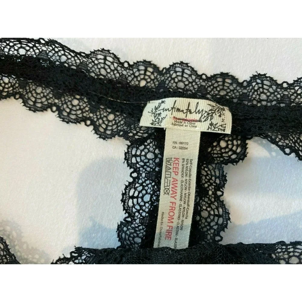 intimately‎ free people nylon black panty size M